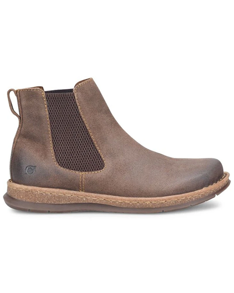 Born Men's Brody Distressed Ankle  Boots - Round Toe