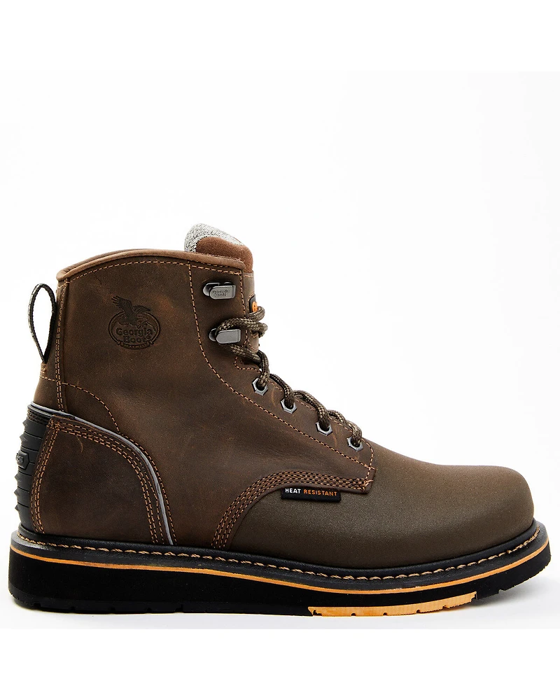 Georgia Boot Men's AMP Light Wedge WP 6" Lace-Up Work Boots - Soft Toe