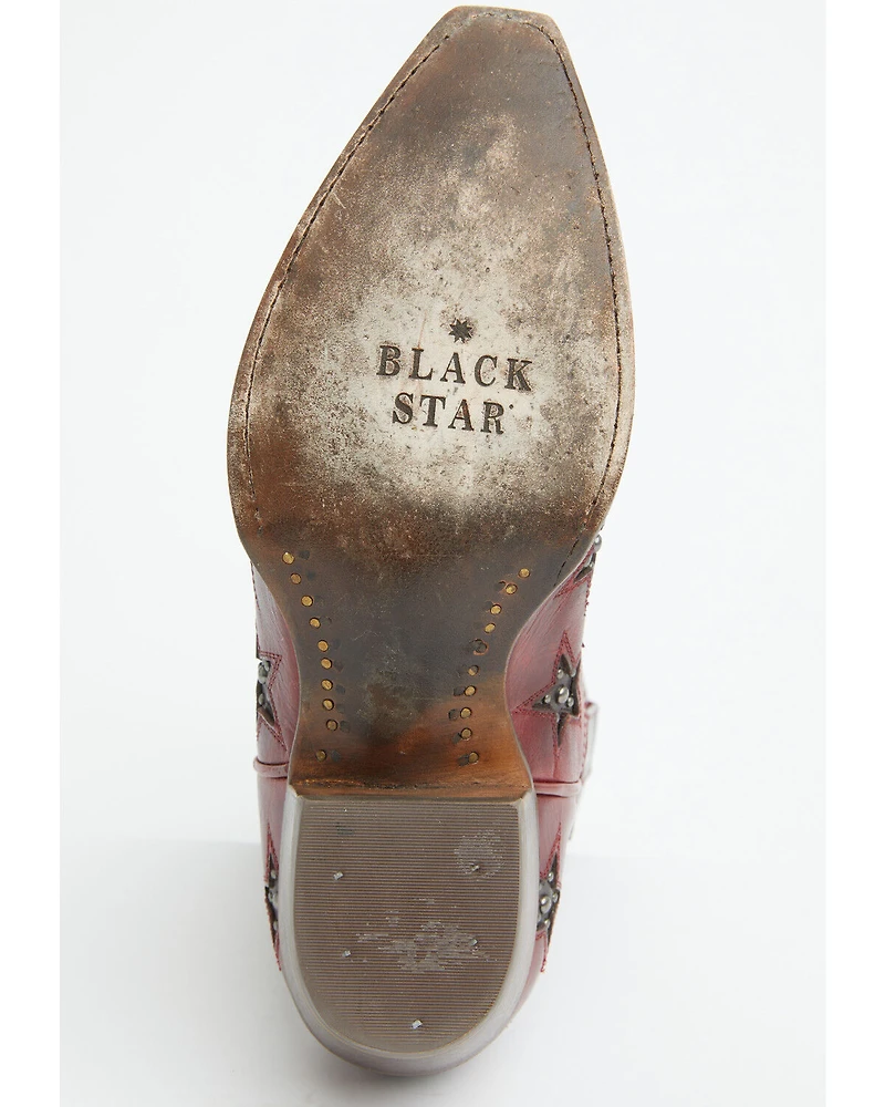 Black Star Women's Marfa Studded Western Booties - Snip Toe