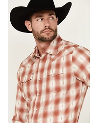Wrangler Retro Men's Plaid Print Long Sleeve Snap Performance Western Shirt