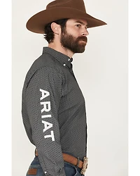 Ariat Men's Team Flower Geo Print Long Sleeve Button-Down Western Shirt