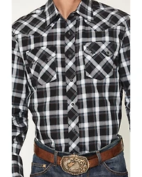 Wrangler Retro Men's Plaid Print Long Sleeve Snap Western Shirt