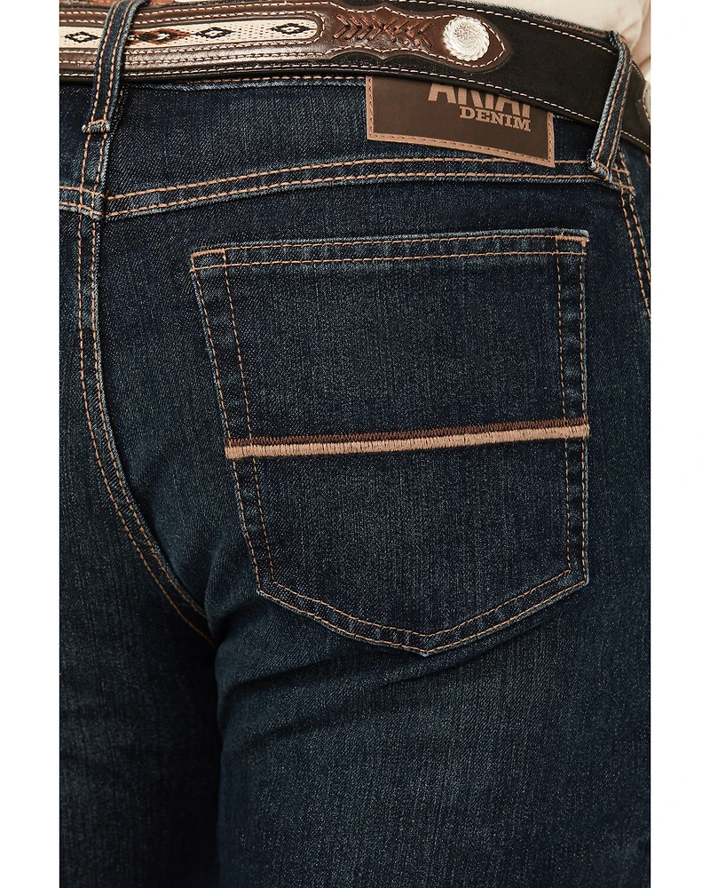 Ariat Men's M4 Blackstone Ray Dark Wash Relaxed Bootcut Pro Series Performance Denim Jeans