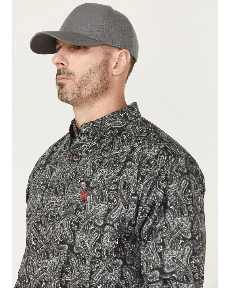 Ariat Men's FR Bogart Classic Fit Long Sleeve Button-Down Work Shirt