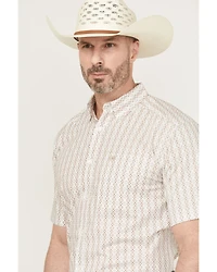 Ariat Men's Carlo Tonal Geo Print Short Sleeve Button-Down Western Shirt