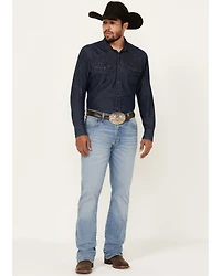 Wrangler Retro Men's Woodmere Light Wash Slim Bootcut Stretch Denim Jeans