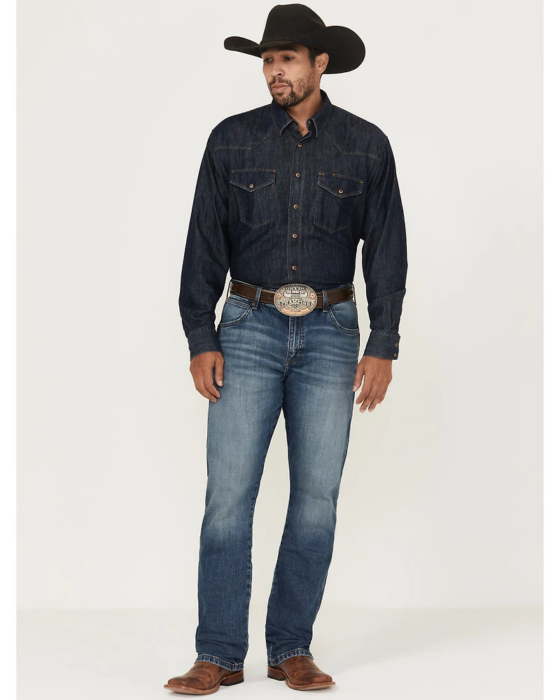 Wrangler Retro Men's Bryson Medium Wash Slim Bootcut Stretch Denim Jeans