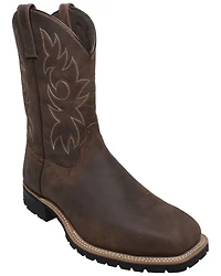 Ad Tec Men's Brown Western Work Boots - Steel Toe