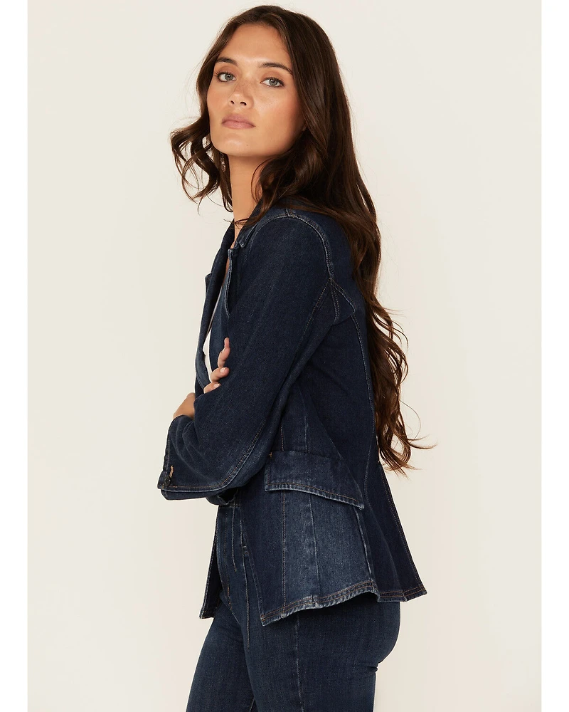 Boom Jeans Women's Dark Wash Denim Blazer