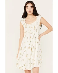 Cleo + Wolf Women's Butterfly Print A-Line Mini Dress