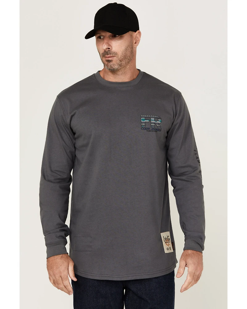 Cody James Men's FR Skull Long Sleeve Graphic T-Shirt