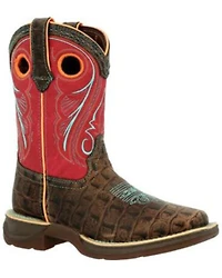 Durango Boys' Gator Print Western Boots - Square Toe