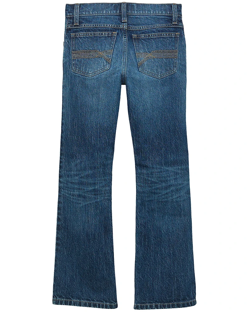 Wrangler 20X Boys' Dark Wash Slim Bootcut Stretch Denim Jeans