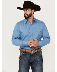 Ely Walker Men's Geo Print Long Sleeve Pearl Snap Western Shirt