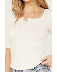 Idyllwind Women's Lucy Square Neck Henley Shirt