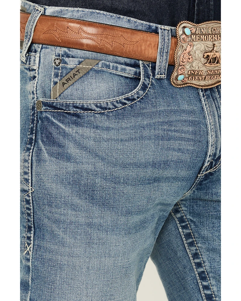 Ariat Men's Boot Barn Exclusive M2 Nolan Badger Medium Wash Relaxed Bootcut Stretch Denim Jeans