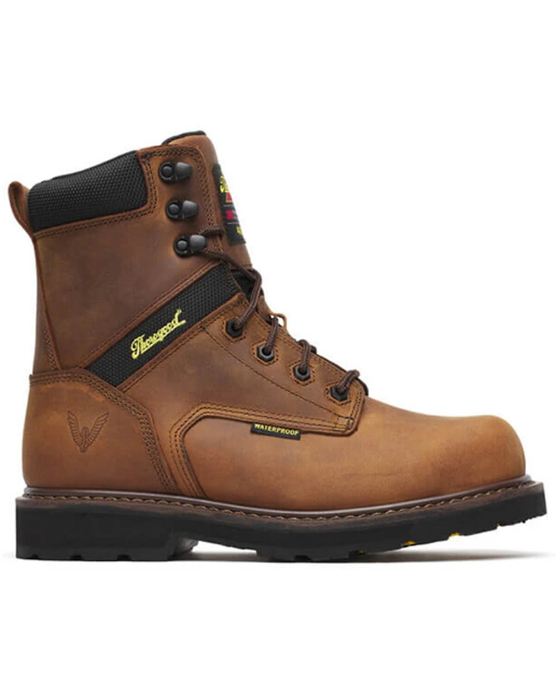Thorogood Men's Jobsite Series 8" Crazy Horse Waterproof Insulated Work Boots - Composite Toe