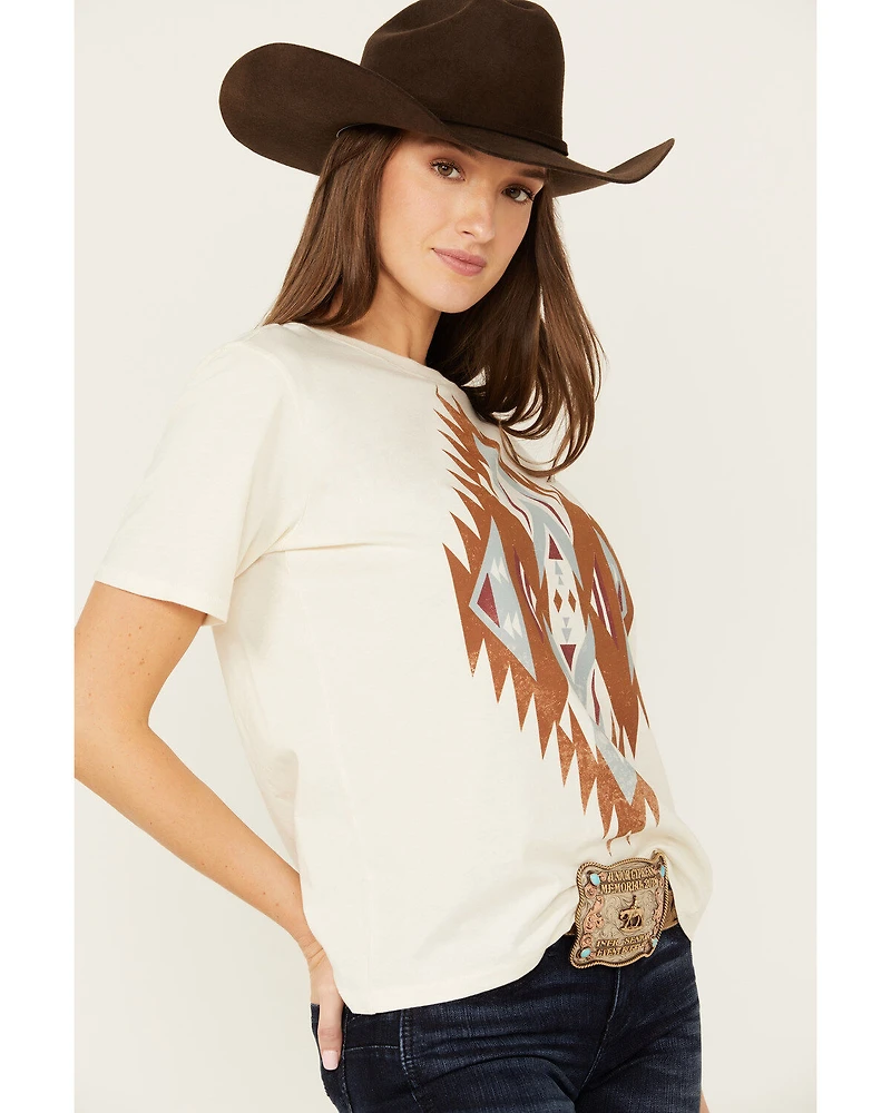 Shyanne Women's Sundance Southwestern Print Short Sleeve Boyfriend Graphic Tee