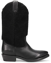 Frye Women's Billy Pull-On Shearling Western Boots - Round Toe