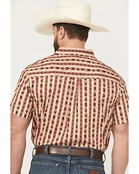 Cody James Men's Bridgestone Southwestern Striped Short Sleeve Button-Down Stretch Western Shirt
