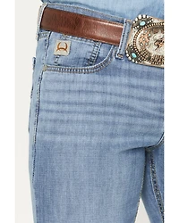 Cinch Men's Light Wash Ian Slim Bootcut Performance Stretch Denim Jeans
