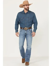 Cinch Men's Carter 2.0 Light Wash Relaxed Bootcut Performance Stretch Denim Jeans