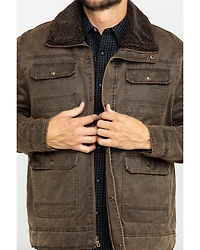 Cripple Creek Men's Enzyme Washed Storm Flap Sherpa Jacket