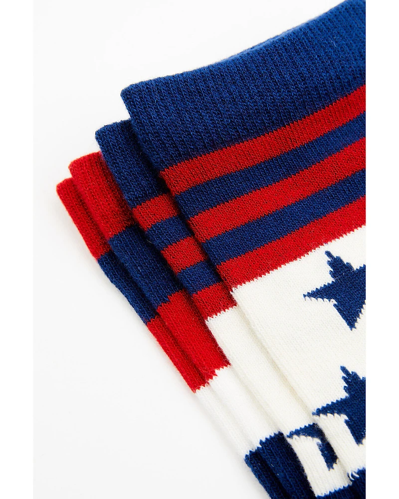 RANK 45® Girls' Stars & Stripes Crew Socks - 2-Pack