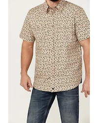 Moonshine Spirit Men's Vinyl Printed Short Sleeve Snap Western Shirt