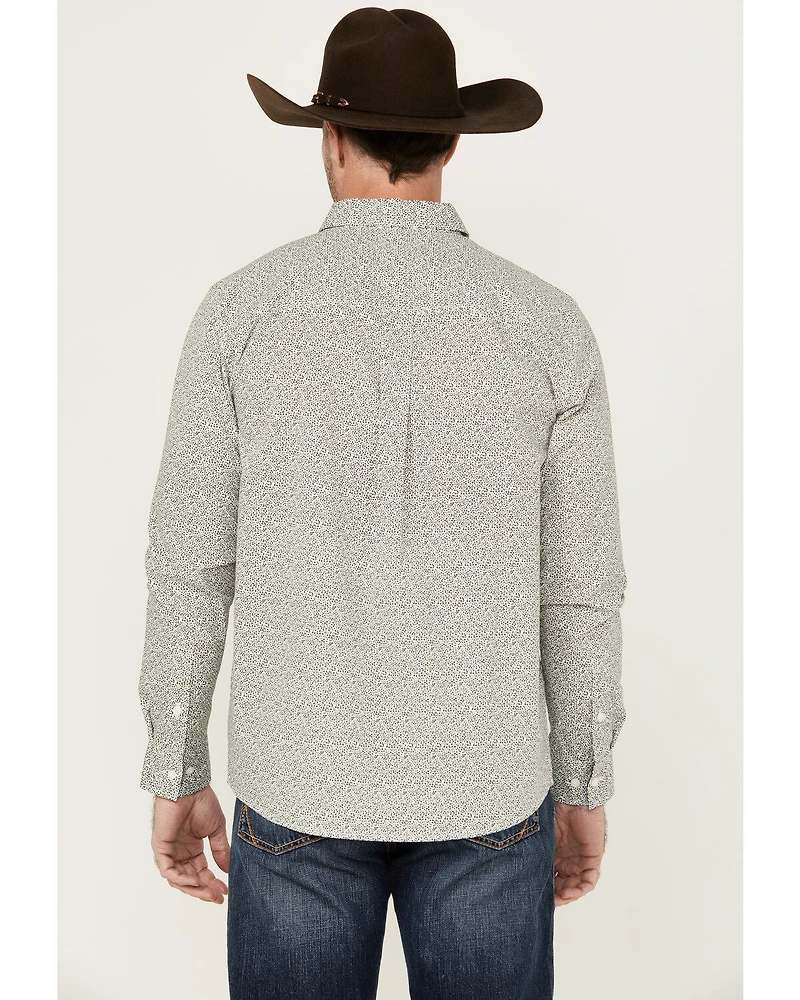 Cody James Men's Blurred Vision Floral Print Long Sleeve Button-Down Performance Stretch Western Shirt