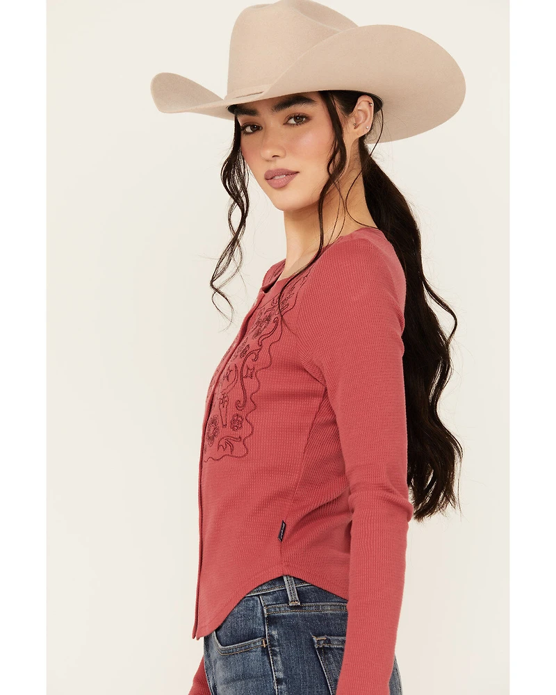 Wrangler Women's Embroidered Long Sleeve Snap Shirt