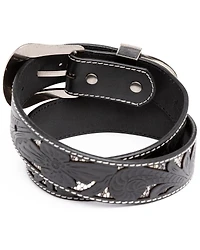 Shyanne Women's Tooled Floral Cut Out Underlay Western Belt