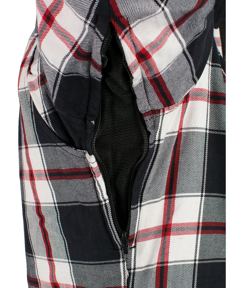 Milwaukee Performance Men's Aramid Reinforced Plaid Flannel Biker Shirt - Big & Tall