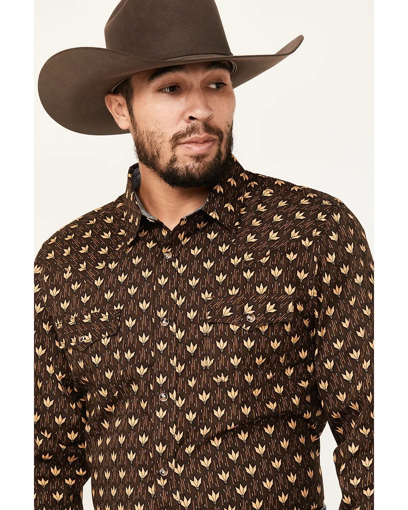 Cody James Men's Reign Striped Print Long Sleeve Snap Western Shirt