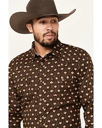 Cody James Men's Reign Striped Print Long Sleeve Snap Western Shirt