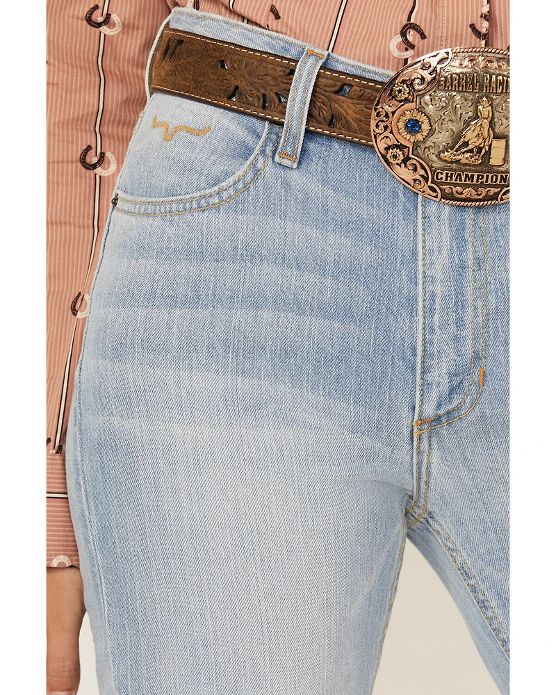 Kimes Ranch Women's Jennifer Light Wash High Rise Trouser Jeans