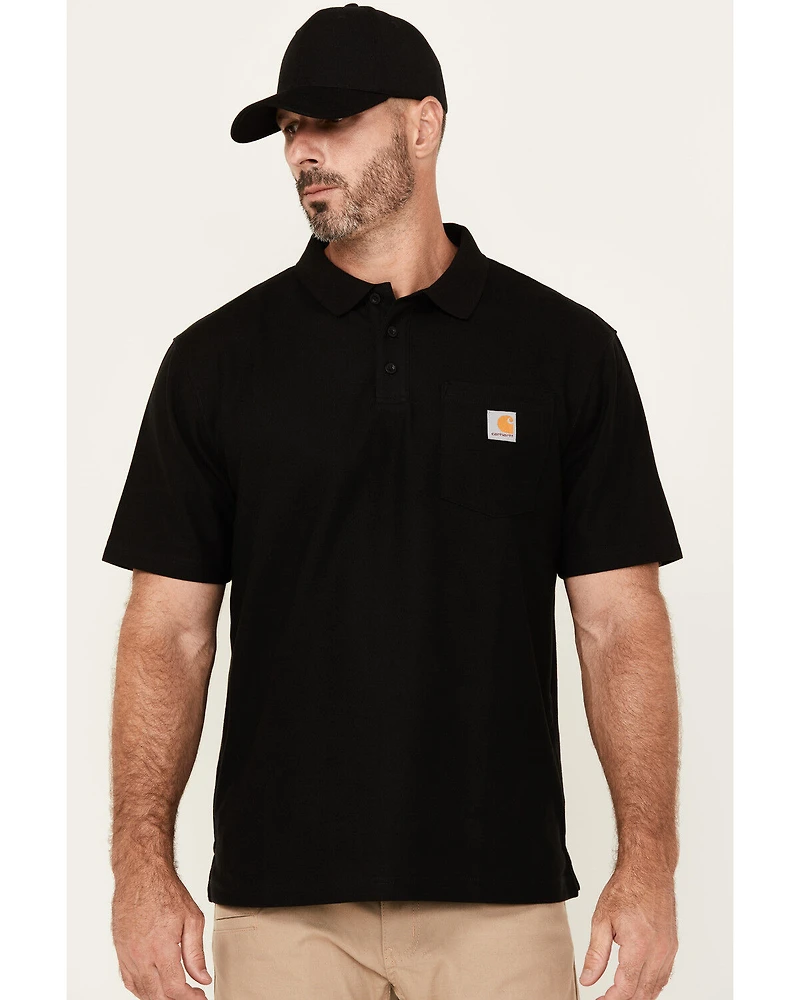 Carhartt Men's Loose Fit Midweight Short Sleeve Button-Down Polo Shirt