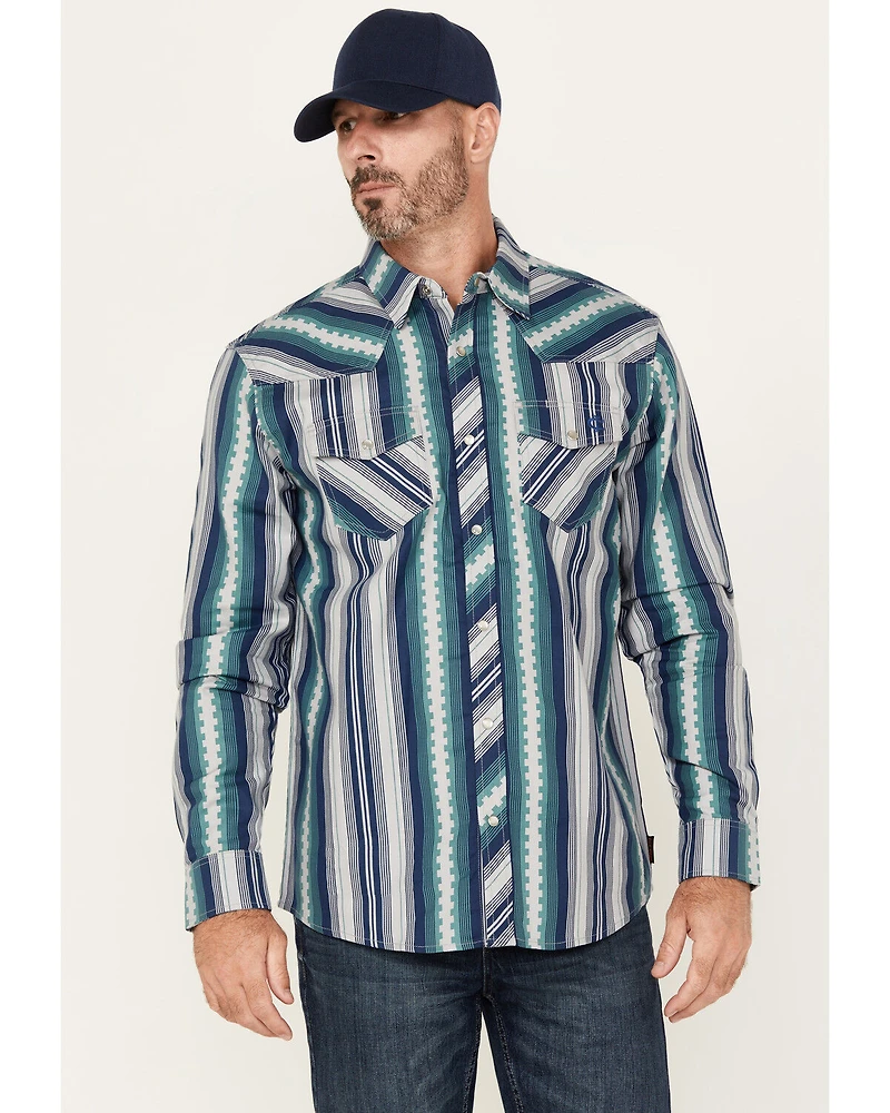Cody James Men's FR Mesa Printed Long Sleeve Pearl Snap Western Work Shirt