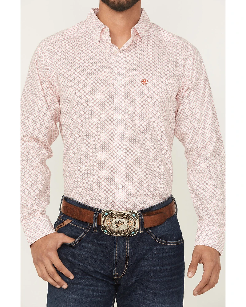 Ariat Men's Sylvester Geo Print Long Sleeve Button-Down Western Shirt