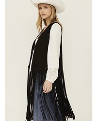 Fornia Women's Suede Fringe Vest