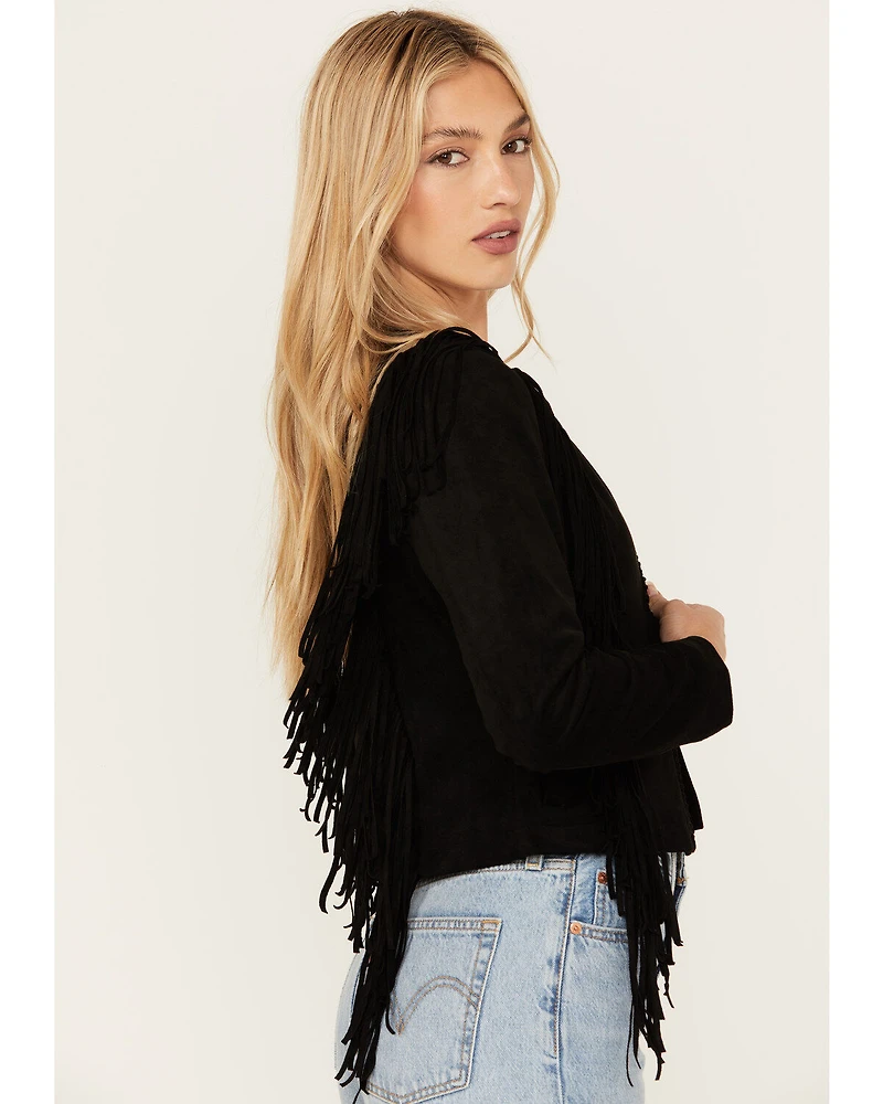 Shyanne Women's Faux Suede Fringe Jacket