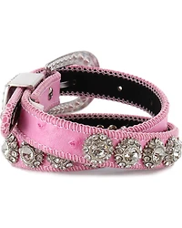 Shyanne Girl's Ostrich Print Rhinestone Belt