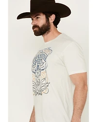 Moonshine Spirit Men's Tequila Skull Short Sleeve Graphic T-Shirt