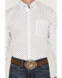 George Strait by Wrangler Men's Paisley Print Long Sleeve Button-Down Stretch Western Shirt
