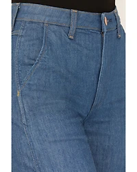 Wrangler Women's Medium Wash Original Rinse High Rise Trouser Stretch Denim Jeans
