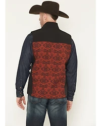 RANK 45® Men's Colorblock Southwestern Print Softshell Vest