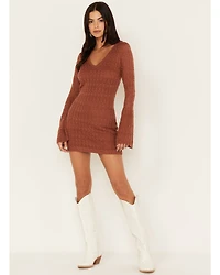 Shyanne Women's Lace Bell Sleeve Mini Dress