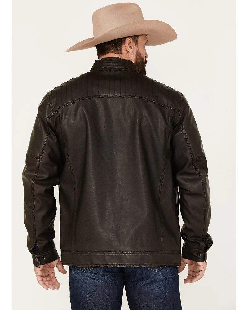 Cody James Men's Houston Distressed Moto Jacket