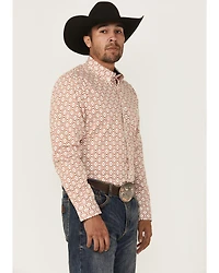 RANK 45® Men's Desert Walk Southwestern Print Long Sleeve Button-Down Stretch Western Shirt