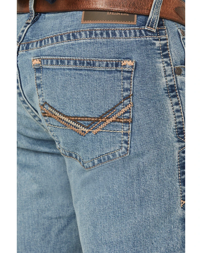Ariat Men's M2 Logan Bennet Medium Wash Relaxed Bootcut Stretch Denim Jeans